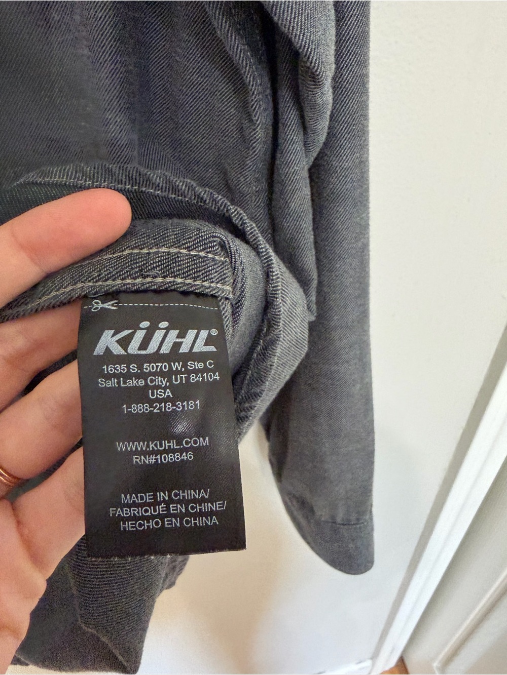 Kuhl Men’s Descendr Flannel in Dark Gray - Size L - Picture 6 of 9